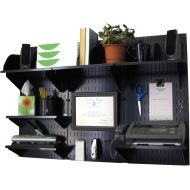 Wall Control 10-OFC-300 BB Office Wall Mount Desk Storage and Organization Kit, Black