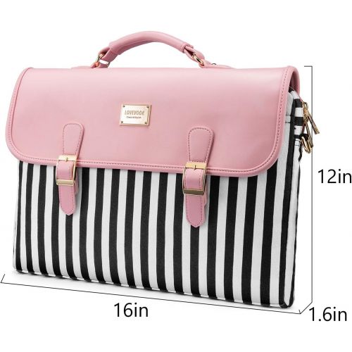  [아마존베스트]LOVEVOOK Computer Bag Laptop Bag for Women Cute Laptop Sleeve Case for Work College, Slim-Pink, 15.6-Inch