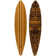 Bamboo Skateboards  Pintail Longboard Tiki Man 44 x 9.5 Deck