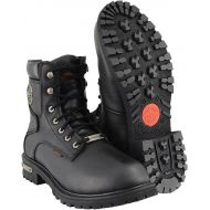 Milwaukee Leather MBM9096WP Mens 6 Inch Lace-Up Wide Width Black Logger Waterproof Leather Boots