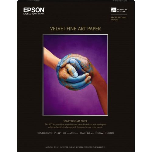 엡손 Epson The Excellent Quality Paper, 17 X 22 Velvet FINE Art