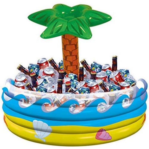  Amscan Palm Tree Oasis Inflatable Party Cooler, 14 x 29.5