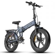 ENGWE 750W Folding Electric Bike for Adults 20 4.0 Fat Tire Mountain Beach Snow Bicycles Aluminum Electric Scooter 7 Speed Gear E-Bike with Detachable Lithium Battery 48V12.8A Up t
