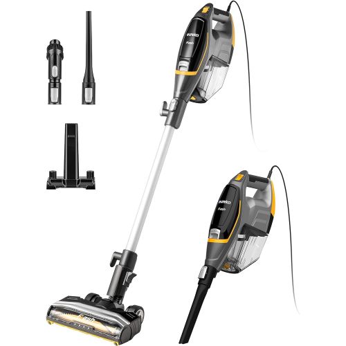  Eureka Flash Lightweight Stick Vacuum Cleaner, 15KPa Powerful Suction, 2 in 1 Corded Handheld Vac for Hard Floor and Carpet, Black