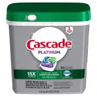 Cascade Platinum ActionPacs Dishwasher Detergent, Fresh Scent, 80 Count (2 Pack (80 Count))