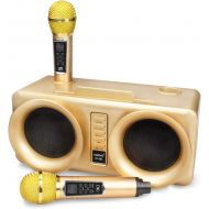 [아마존베스트]Karaoke Machine, vamvo VF-301 15W2 rechargeable Bluetooth Speaker with 2 Wireless Microphone, Portable PA Speaker System For Kids & Adults