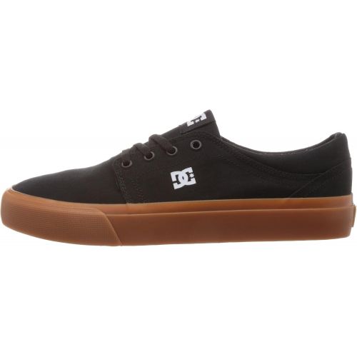  DC Mens Trase TX Skate Shoe, Black/Gum, 7.5 D M US