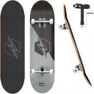 M Merkapa 31 Pro Complete Skateboard 7 Layer Canadian Maple Double Kick Deck Concave Skateboards with Tool
