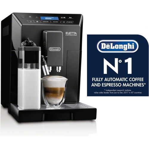 드롱기 DeLonghi Eletta Black Cappuccino Top Digital Super Automatic Machine with LatteCrema System