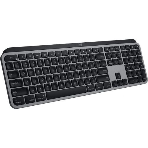 로지텍 [아마존베스트]Logitech MX Keys Advanced Illuminated Wireless Keyboard for Mac - Bluetooth/USB