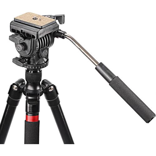 니워 [아마존베스트]Neewer Video Camera Tripod Fluid Drag Pan Head with 1/4 inch Quick Shoe Plate for Canon Nikon Sony DSLR Cameras Camcorder Shooting Filming，Load up to 8.8 pounds/4 kilograms