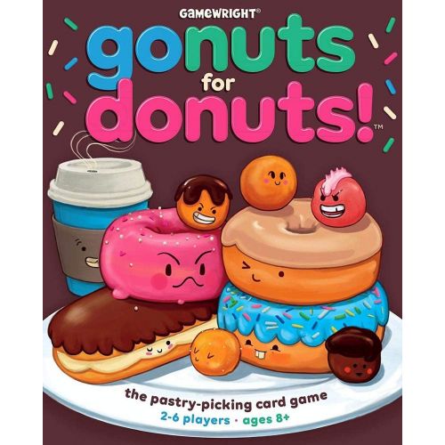  Go Nuts for Donuts ? The Fast Pastry Picking Card Game & RTY! - The Deluxe Pick & Pass Card Game by Gamewright, Multicolored