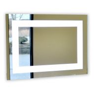 Mirrors and Marble LED Front-Lighted Bathroom Vanity Mirror: 28 Wide x 20 Tall - Commercial Grade - Rectangular - Wall-Mounted