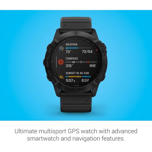 가민 [아마존베스트]Garmin fenix 6X Pro, Premium Multisport GPS Watch, Features Mapping, Music, Grade-Adjusted Pace Guidance and Pulse Ox Sensors, Black