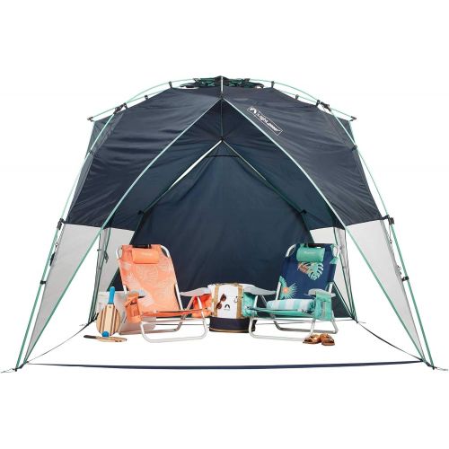  Lightspeed Outdoors Tall Canopy, Beach Shelter, Lightweight Sun Shade Tent with One Shade Wall Included (Additional Shade Wall Sold Separately)