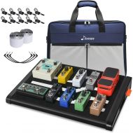 Donner Guitar Effects Pedal Board, DB-S200 Large Power Supply Pedalboard Set with Convertible Bag Backpack, 60 Adhesive Backed Hook-and-Loop and Power Supply Mounting Device,18.11