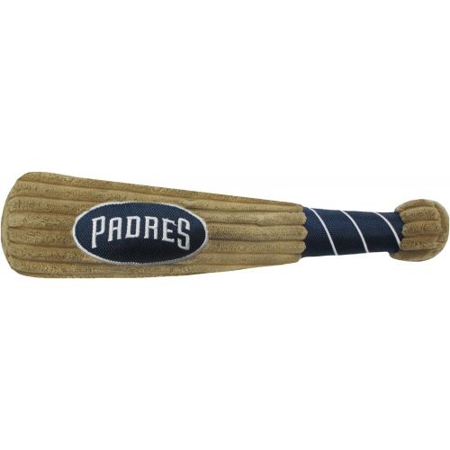 MLB SAN DIEGO PADRES Baseball Bat Toy for DOGS & CATS. Soft Corduroy Plush with Inner SQUEAKER