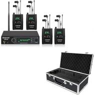 Phenyx Pro Wireless in-Ear Monitor System, Stereo IEM System with Rack Mount Kit, 89 Frequencies Bundle with The Large Size Carrying Case