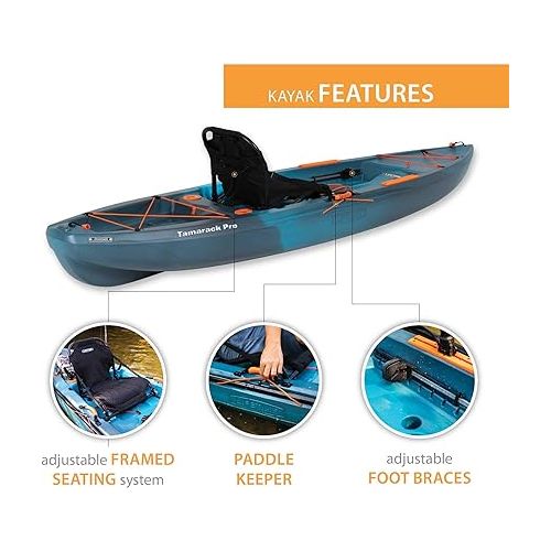 라이프타임 Lifetime Tamarack Pro 103 Sit-On-Top Kayak, Lightning Fusion, 10 ft. 3 in.