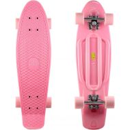DINBIN Complete Highly Flexible Plastic Cruiser Nickel Board 27 Inch Skateboards for Teens or Professional with High Rebound PU Wheels