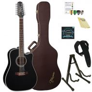 Takamine EF381SC-KIT-2 12-String Dreadnought Acoustic-Electric Guitar with Hard Case & ChromaCast Accessories