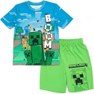Minecraft Creeper T-Shirt and Shorts Outfit Set Little Kid to Big Kid