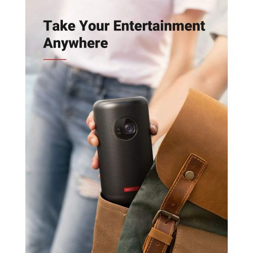  Anker NEBULA Capsule Max, Pint-Sized Wi-Fi Mini Projector, 200 ANSI Lumen Portable Projector, Native 720p HD, 8W Speaker, Movie Projector, 100 Inch Picture, 4-Hour Video Playtime,