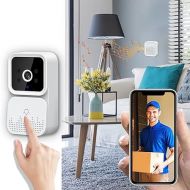 Doorbell Camera Wireless, Smart Wireless Remote Video Doorbell, Intelligent Visual Doorbell, Real Time Bidirectional Audio, Fashion Home HD Night Vision WiFi Security Door Doorbell for Home