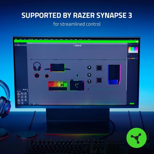 레이저 Razer Chroma Addressable RGB Controller: Universal Compatibility - 6 Addressable RGB Headers - Powered by Razer Chroma RGB - Supported by Razer Synapse 3 - SSD Mounting Points