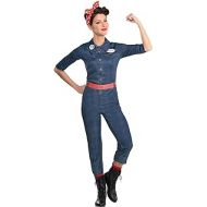 Party City Rosie The Riveter Halloween Costume for Women Includes Jumpsuit, Belt, and Scarf