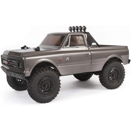  Axial SCX24 1967 Chevrolet C10 RC Crawler 4WD Truck RTR with LED Lights, 3-Ch 2.4GHz Transmitter, Battery, and USB Charger: (Dark Silver) AXI00001T2