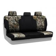 Skanda Coverking Front Solid Bench Custom Fit Seat Cover for Select Toyota Tacoma Models - Neosupreme (Mossy Oak Treestand Camo with Black Sides)