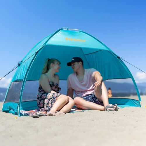  Alvantor Beach Tent Coolhut Plus Beach Umbrella Outdoor Sun Shelter Cabana Automatic Instant Pop-Up UPF 50+ Sun Shade Portable Camping Canopy Easy Set Up Light Weight Windproof