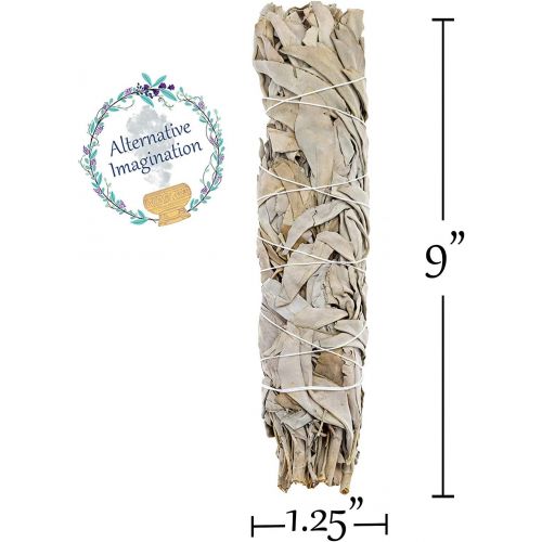  인센스스틱 Alternative Imagination Premium California White Sage Smudge Sticks (9 Inch), 4 Pack, Packaged in USA