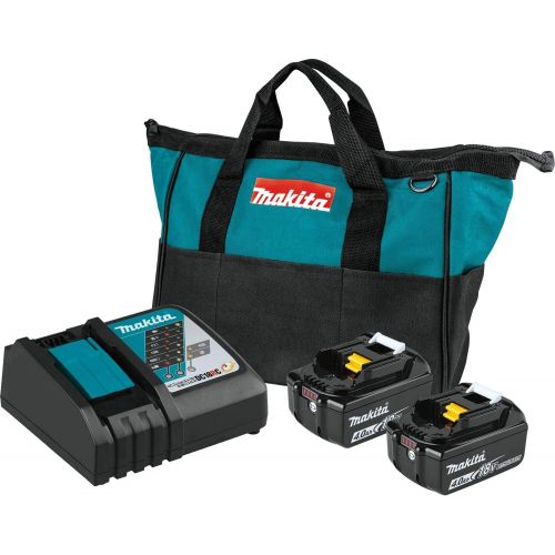  Makita BL1840BDC2 18V LXT Lithium-Ion Battery and Rapid Optimum Charger Starter Pack (4.0Ah)
