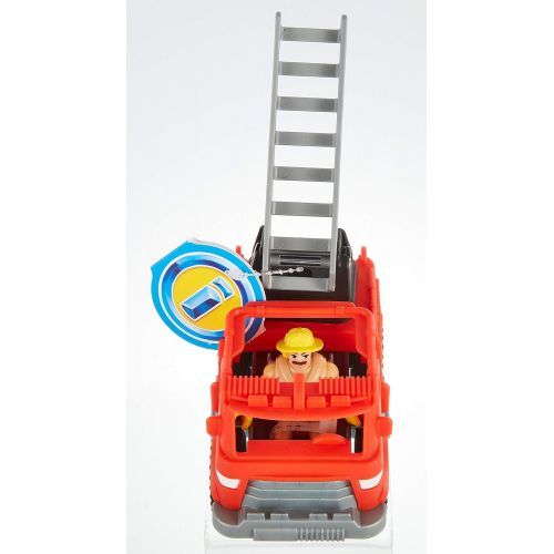  Fisher-Price Imaginext Rescue Fire Truck, Push-Along Vehicle and Character Figure Set for Preschool Kids Ages 3-8 Years