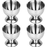 Egg Cup, Anwenk Egg Tray Stainless Steel Soft Boiled Egg Cups Holder Stand Dishwasher Safe (4 Packs)