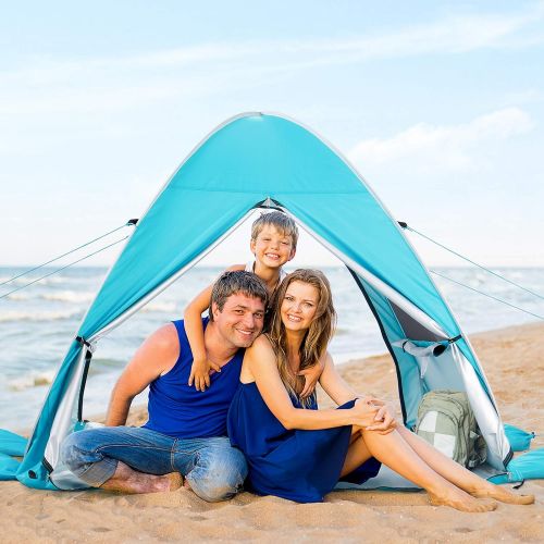  WolfWise UPF 50+ Easy Pop Up Beach Tent Sun Shelter Instant Automatic Portable Sport Umbrella Baby Canopy Cabana