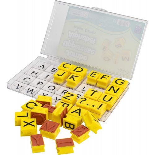  [아마존베스트]Educational Insights Jumbo Alphabet Rubber Stamps-Uppercase 1, Set of 26 Jumbo Letters and 4 Punctuation Marks: Perfect for Homeschool & Classroom, Ages 4+