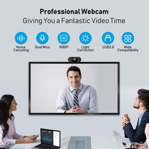  [아마존베스트]wansview Webcam PC with Microphone, 1080P USB 2.0 Web Camera for Laptop, Computer, Desktop, Plug and Play, for Live Streaming, Video Chat, Conference, Recording, Online Classes, Ga