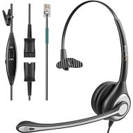Wantek Corded Telephone Headset Mono w/Noise Canceling Mic + Quick Disconnect