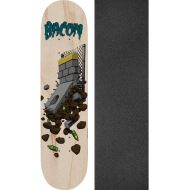 Warehouse Skateboards Bacon Skateboards Ditch Skateboard Deck - 8.25 x 32 with Mob Grip Perforated Black Griptape - Bundle of 2 Items