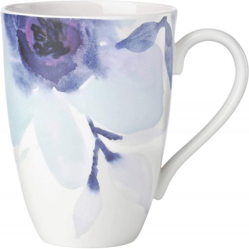 레녹스 Lenox Indigo Watercolor Floral Mug, 0.65 LB, Blue