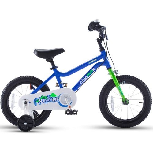  [아마존베스트]Chipmunk RoyalBaby MK Sports Kids Bike for Girls and Boys, Training Wheels for 12”14”16”18”, Kickstands for 16”18”, Blue and Pink