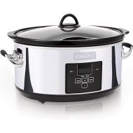 Crock-Pot 7 Quart Programmable Slow Cooker with Digital Timer, Food Warmer, Polished Platinum