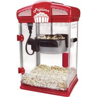 West Bend Hot Oil Theater Style Popcorn Popper Machine with Nonstick Kettle Includes Measuring Tool and Serving Scoop, 4-Ounce, Red
