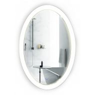 Krugg Oval LED Bathroom Mirror 20 Inch x 30 Inch | Lighted Vanity Mirror Includes Dimmer & Defogger | | Wall Mount Vertical or Horizontal Installation |