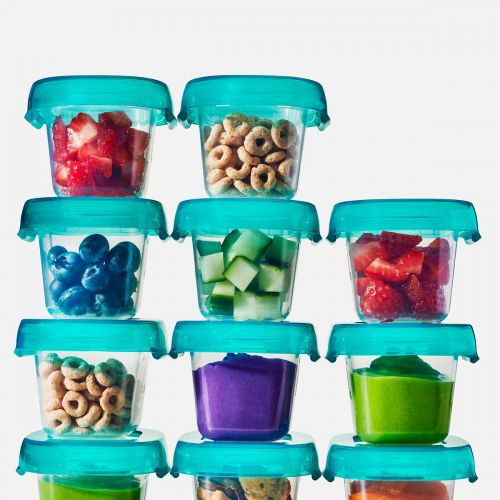 옥소 OXO Tot 2 ounce Baby Blocks Food Storage Containers, Teal