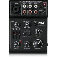 [아마존베스트]Pyle USB Audio Mixer DJ Controller - 3 Channel USB Mixer Sound Audio Recording Interface with XLR and 3.5 mm Microphone Jack-PAD15MXU