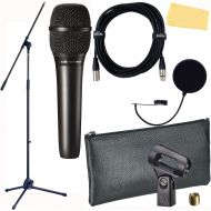 Audio-Technica AT4040 Cardioid Condenser Microphone Bundle with Pop Filter, XLR Cable, Shockmount, case and cover
